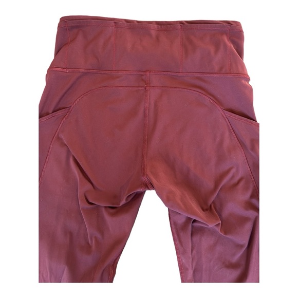 LULULEMON Fast and Free High-Rise Tight 28" *Non-Reflective Brushed Nulux Garnet - Picture 7 of 12